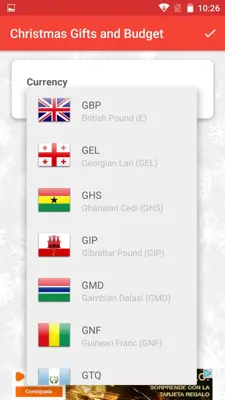 Christmas Gifts and Budget android App screenshot 0