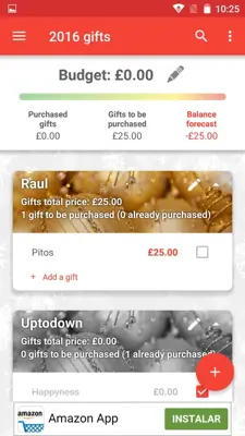 Christmas Gifts and Budget android App screenshot 2